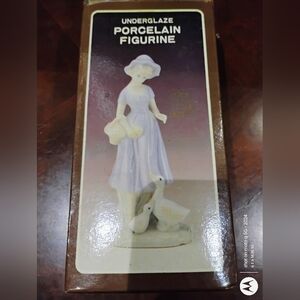 Porcelain Figurine with Geese